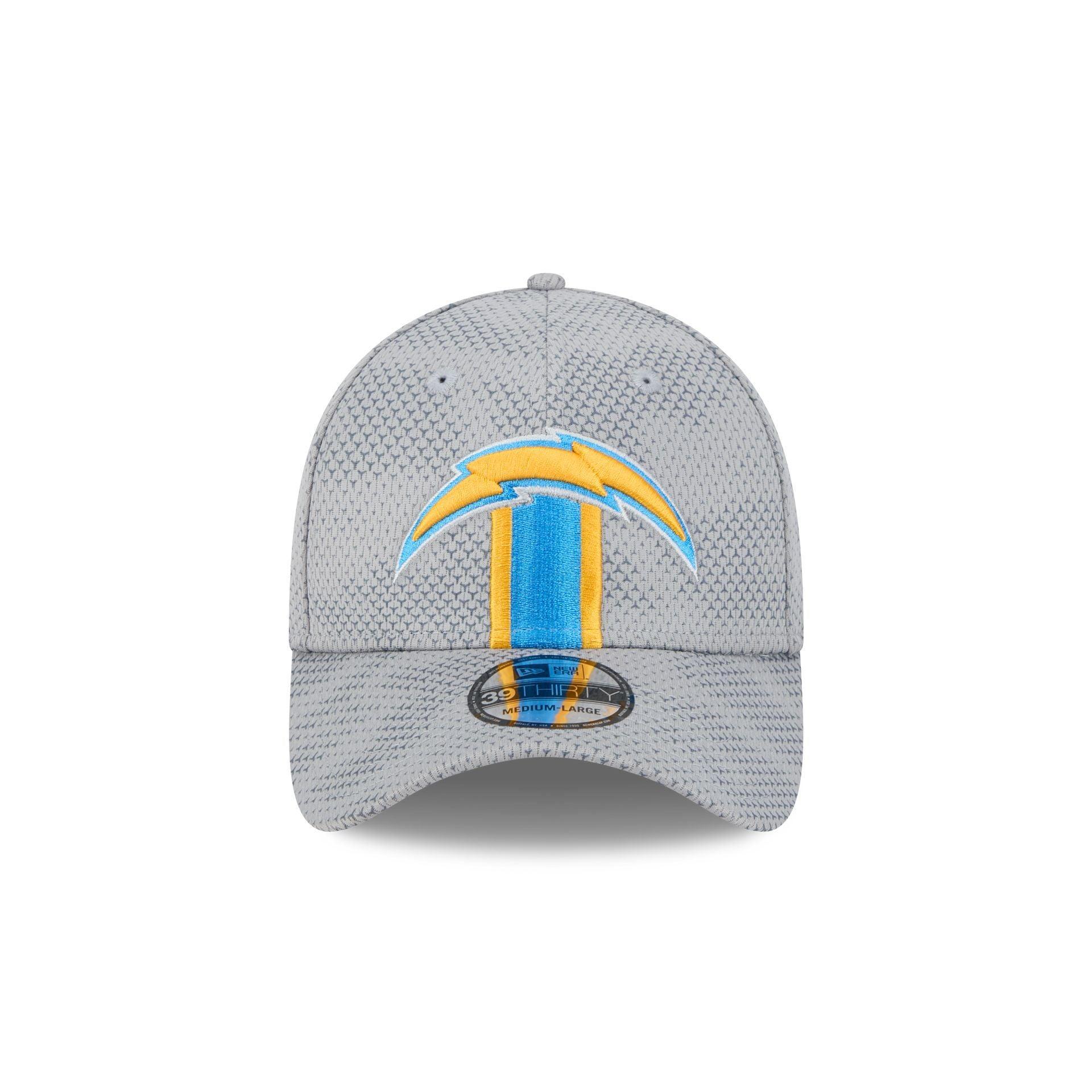 Los Angeles Chargers 2024 Sideline Gray 39THIRTY Stretch Fit Hat Male Product Image