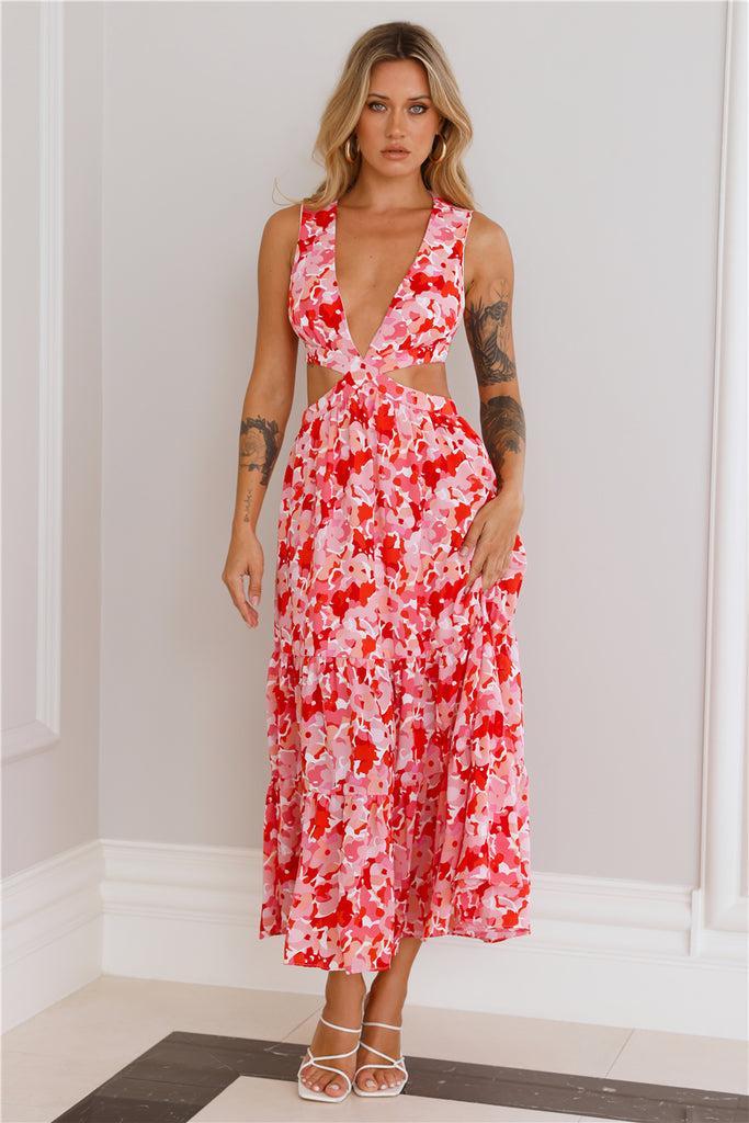 Mixing Love Maxi Dress Pink Product Image