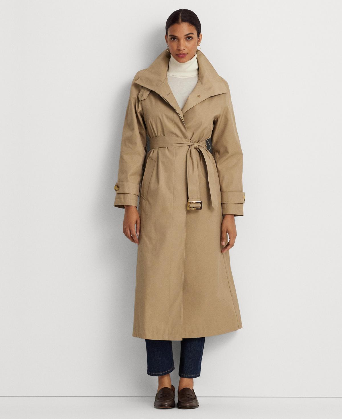 Lauren Ralph Lauren Womens Stand-Collar Maxi Trench Coat Product Image