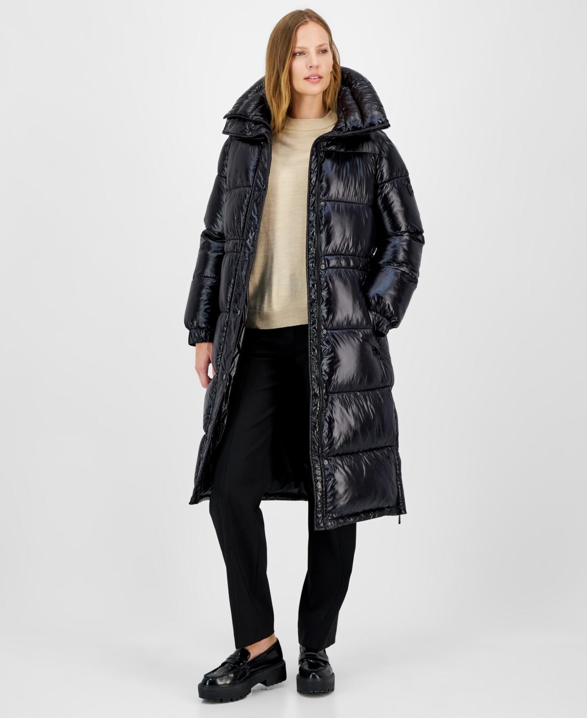 Michael Michael Kors Womens Shine Hooded Anorak Puffer Coat Product Image