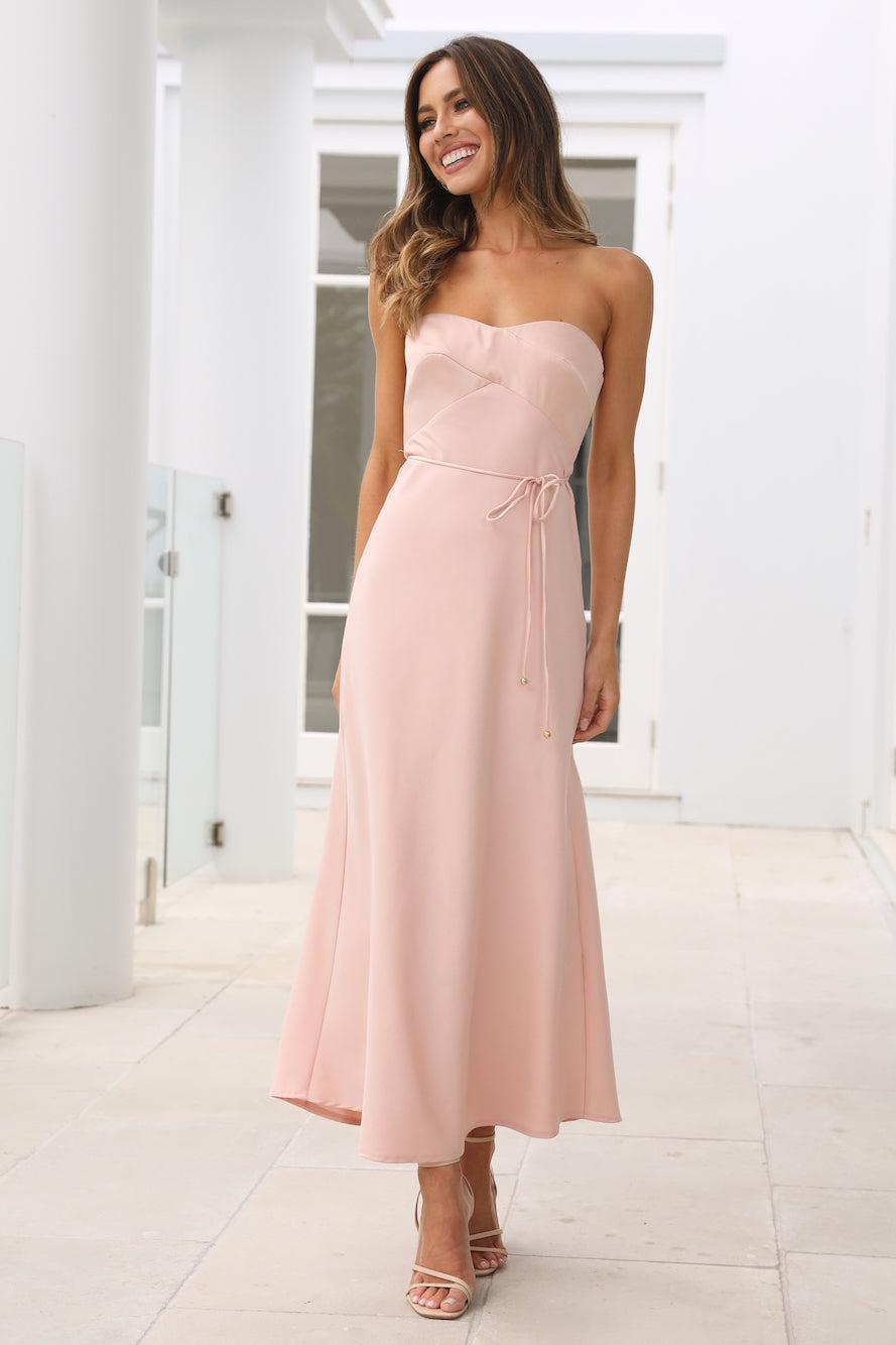 Dreamy Time Midi Dress Blush Product Image