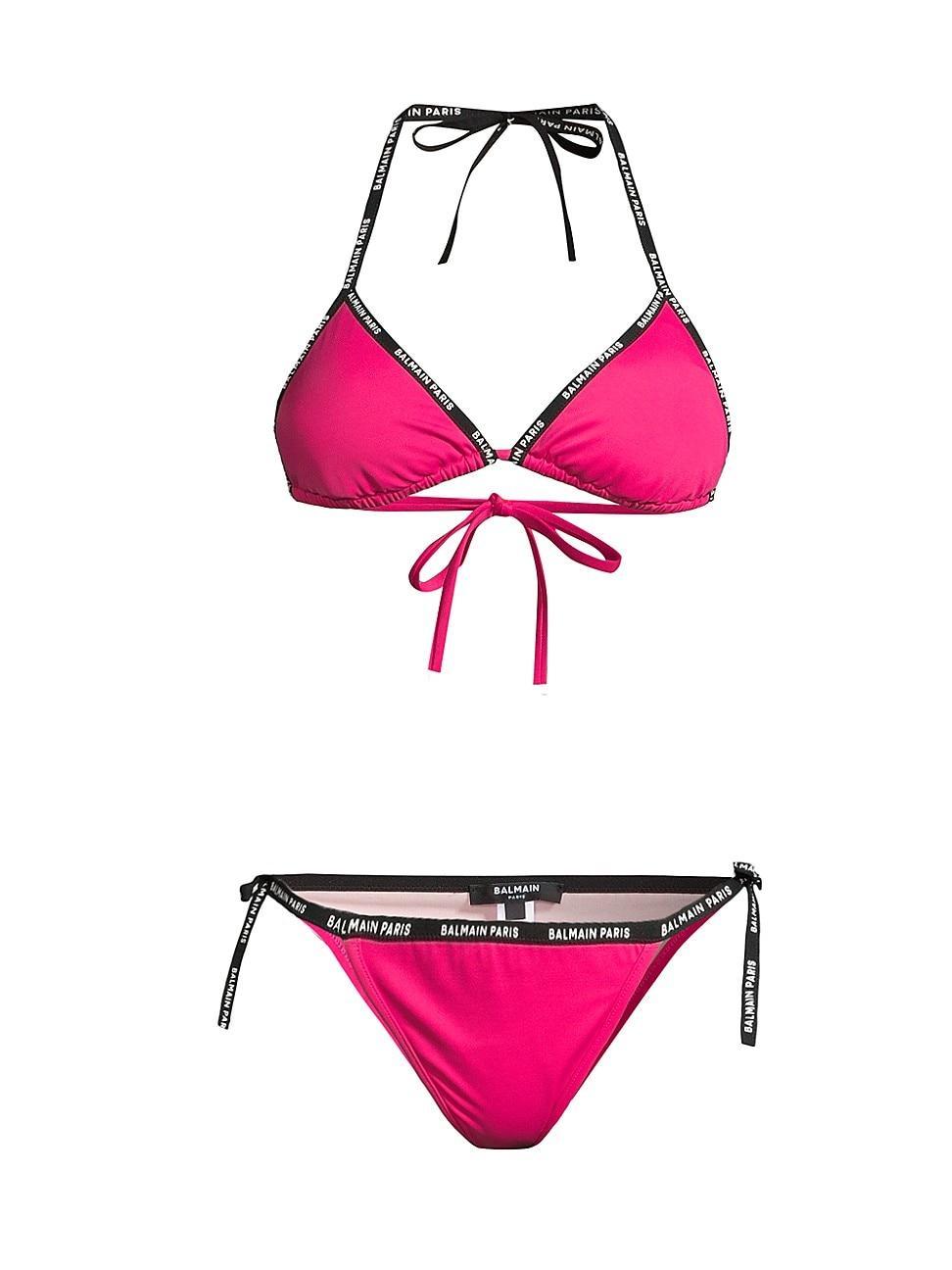 Womens 2-Piece Logo Triangle Bikini Set Product Image