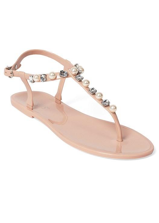 Pearl T-Strap Sandals Product Image