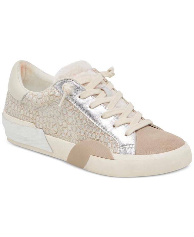 Dolce Vita Womens Zina Plush Lace-Up Sneakers Product Image