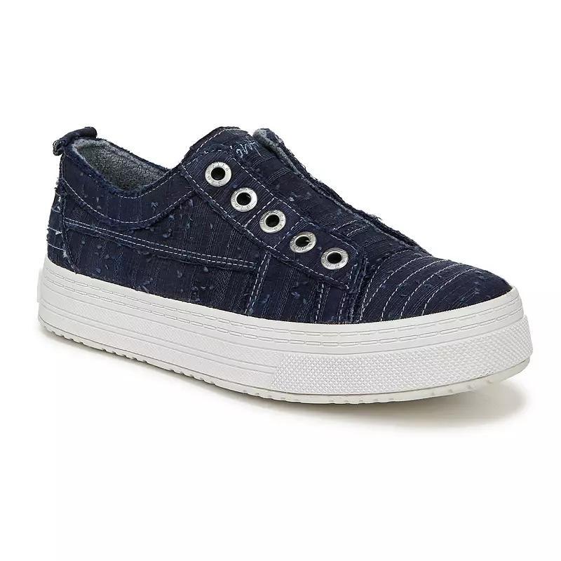 Blowfish Malibu Super Play Womens Slip-on Sneakers Blue Washed Product Image