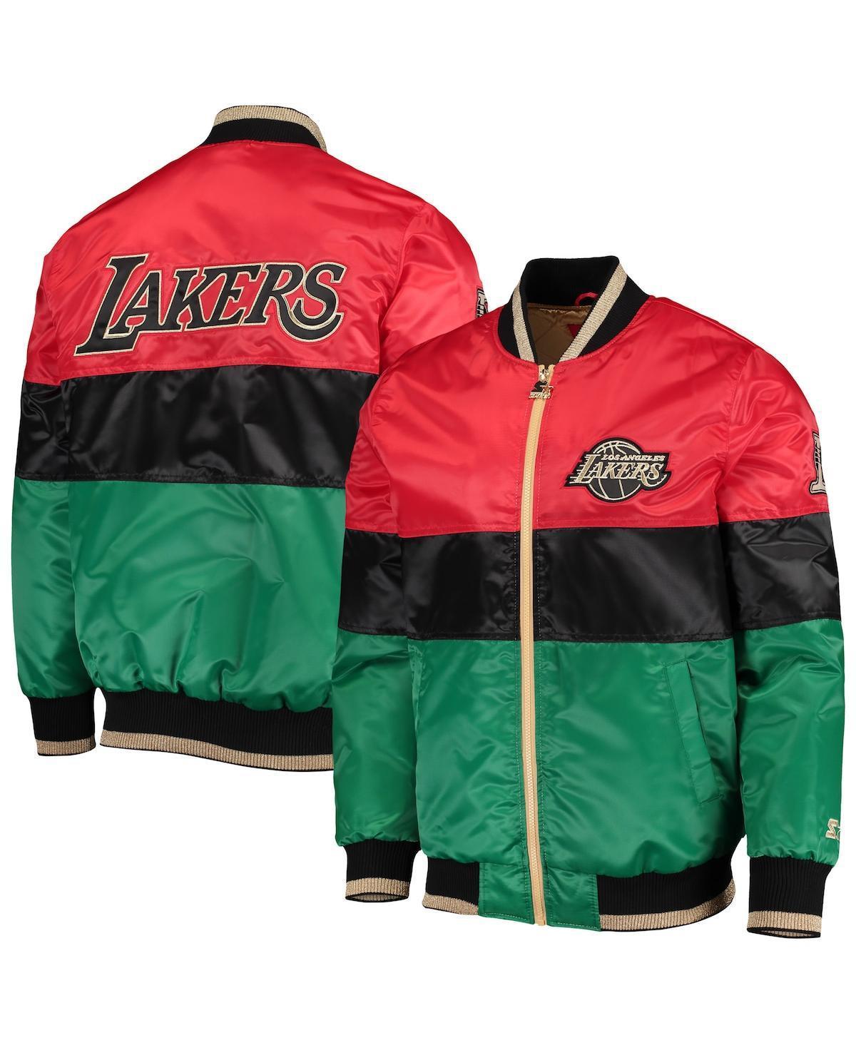 Mens Starter Red and Black and Green Los Angeles Lakers Black History Month Nba 75th Anniversary Full-Zip Jacket - Red, Black Product Image