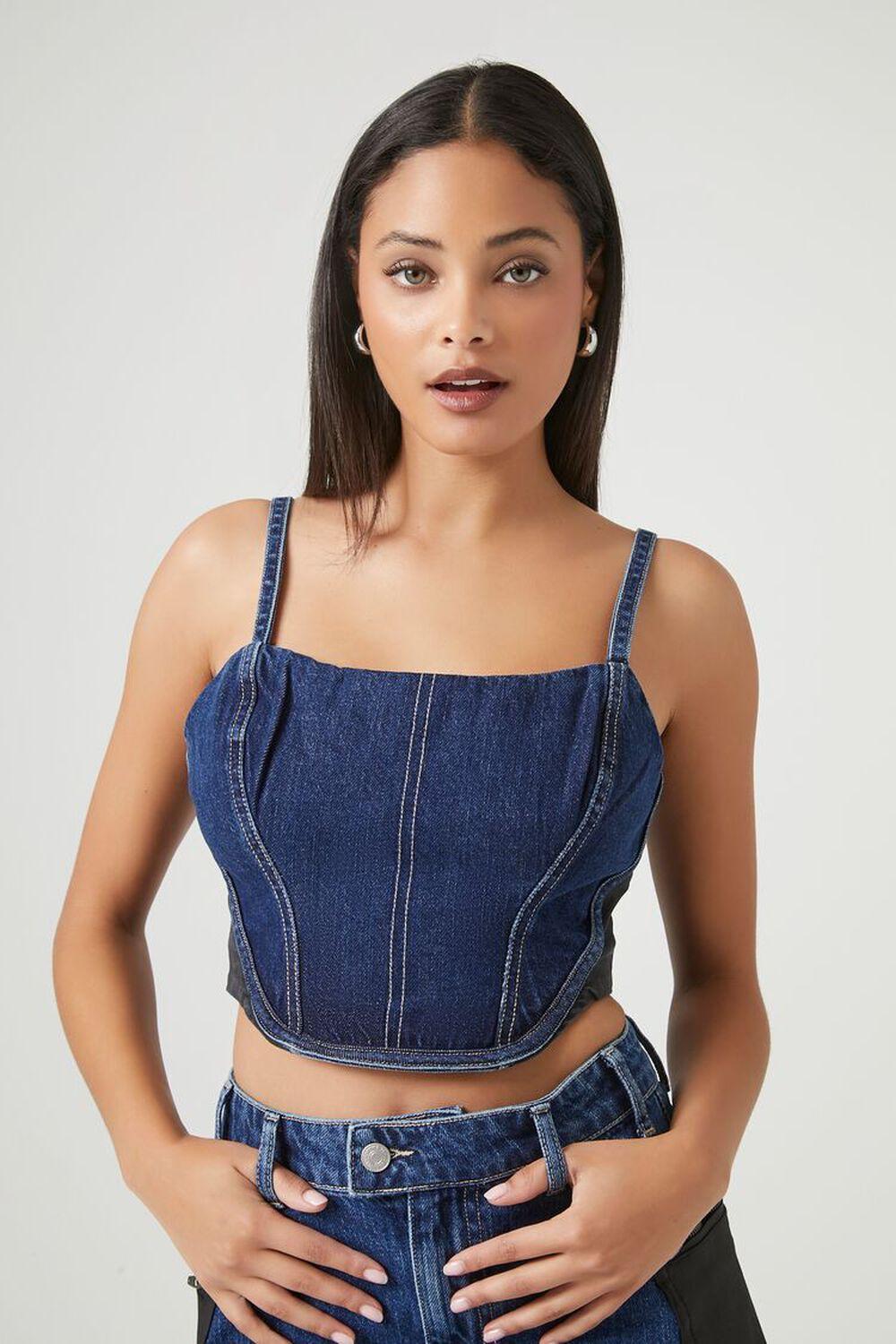 Denim Cropped Cami | Forever 21 Product Image