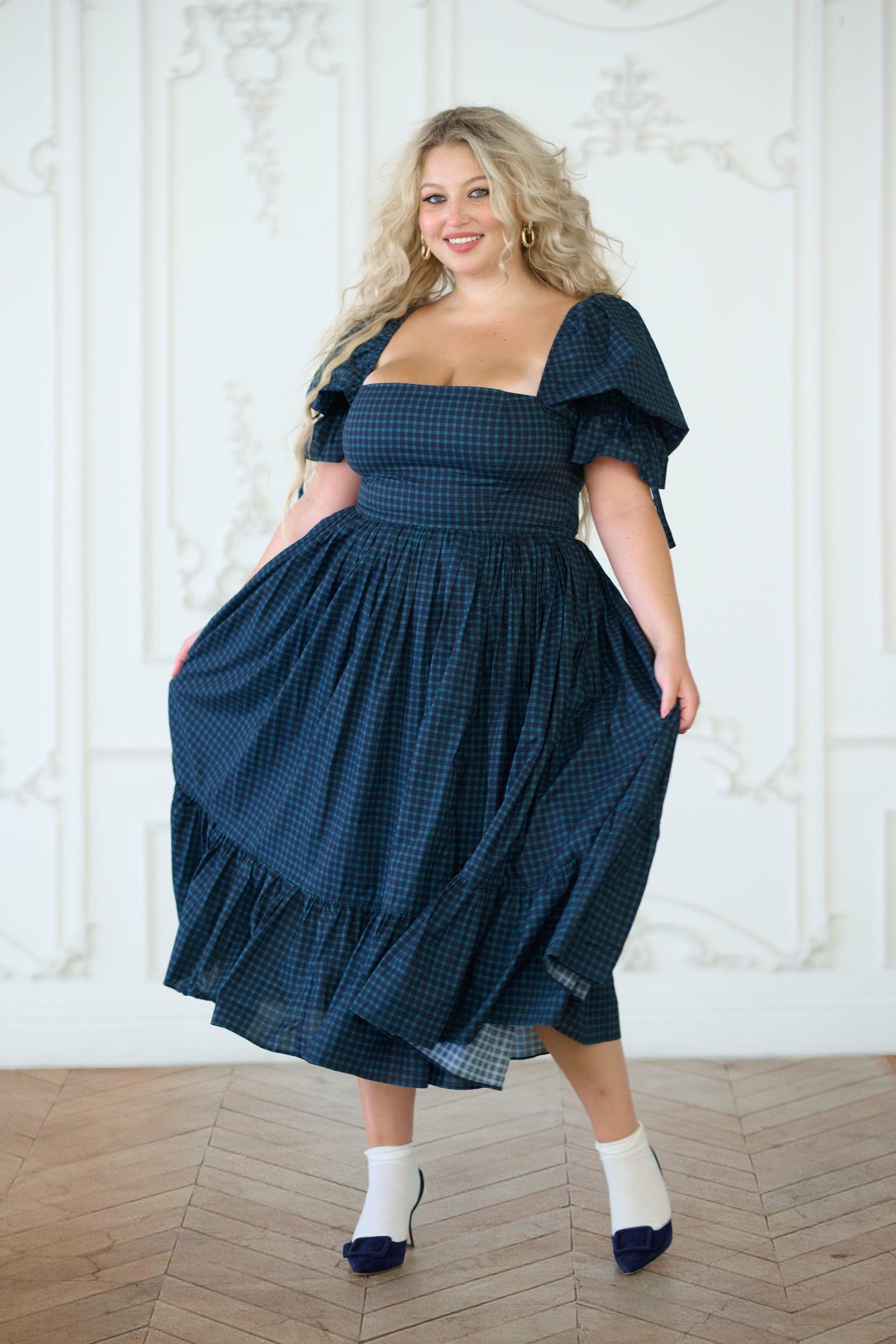 The Farmhouse Tartan Market Dress Product Image