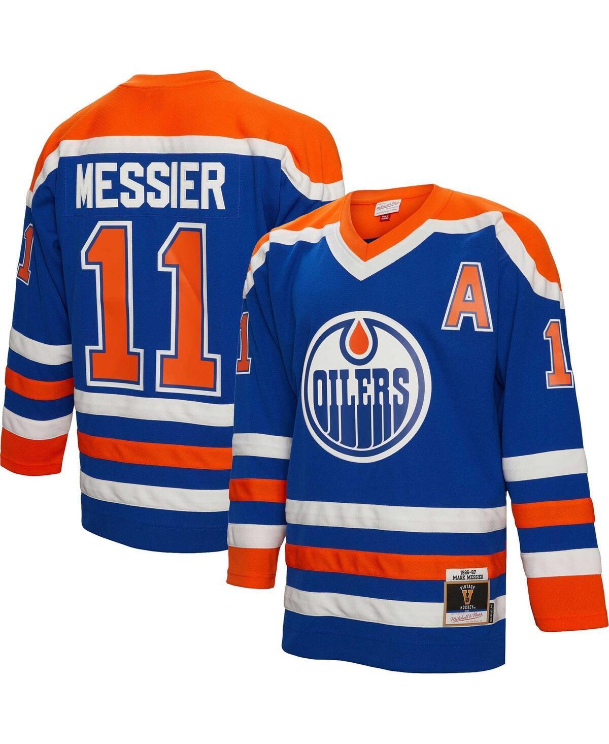 Mens Mitchell & Ness Mark Messier Royal Edmonton Oilers 1986 Blue Line Player Jersey - Royal Product Image