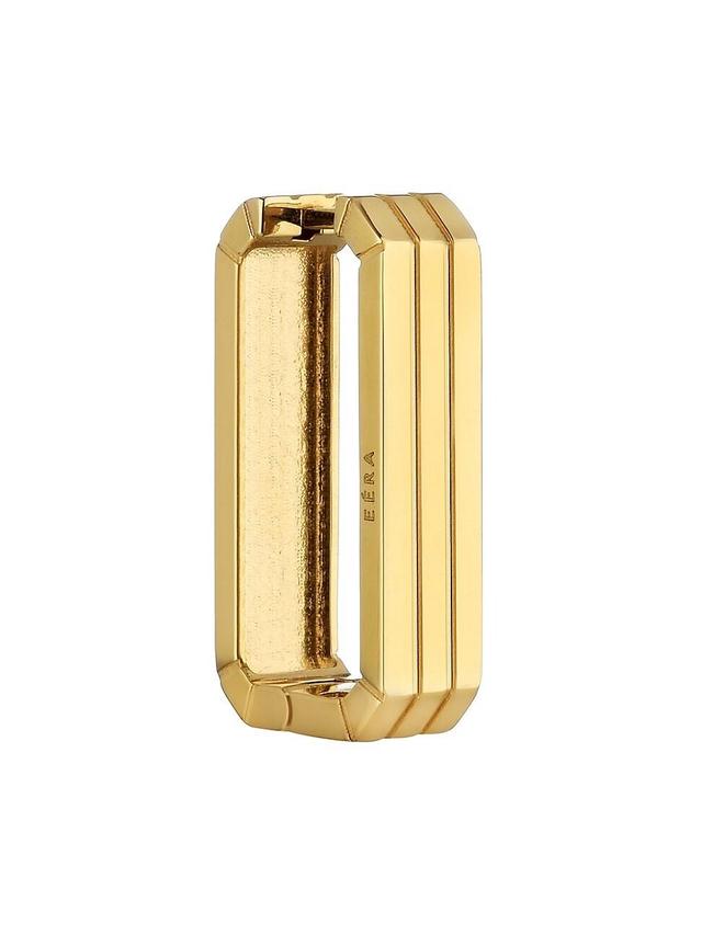 Womens Candy 18K Yellow Gold Long Rectangular Hoop Earring Product Image