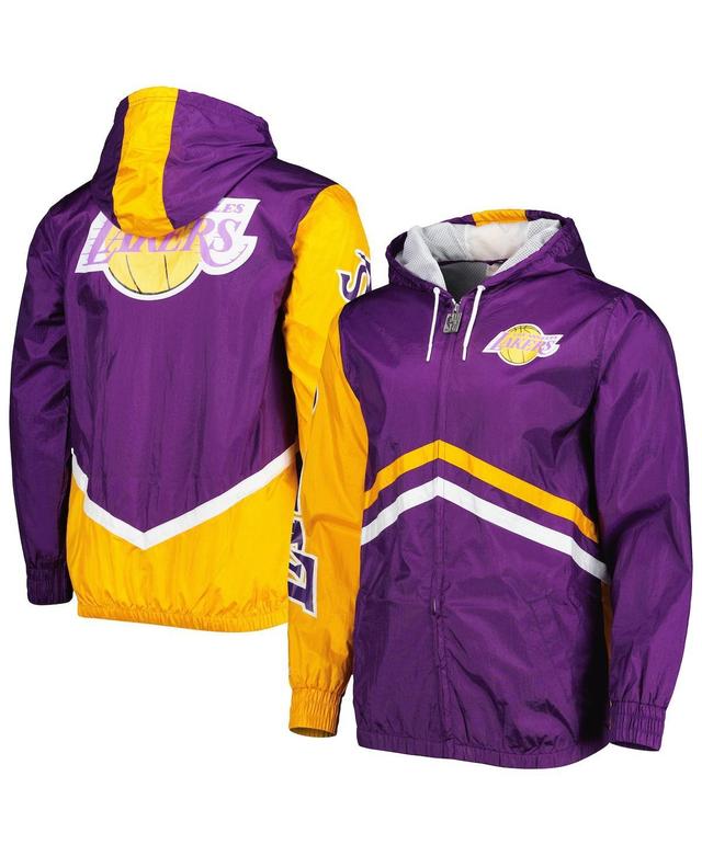 Mens Mitchell & Ness Purple Los Angeles Lakers Undeniable Full-Zip Windbreaker Jacket Product Image