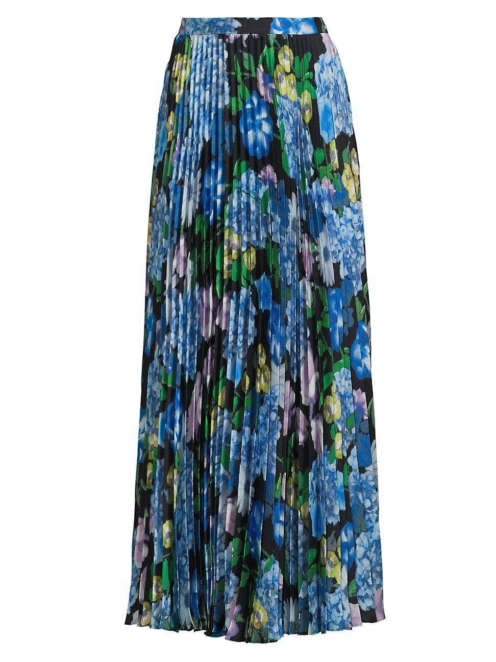 Womens Isa Floral Pleated Maxi Skirt Product Image