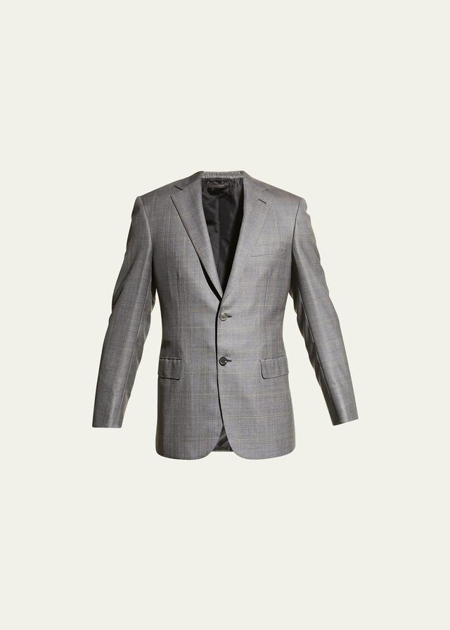 Brioni Men's Plaid Wool Suit  - FLANNEL/LE - Size: 58R EU (48R US) Product Image