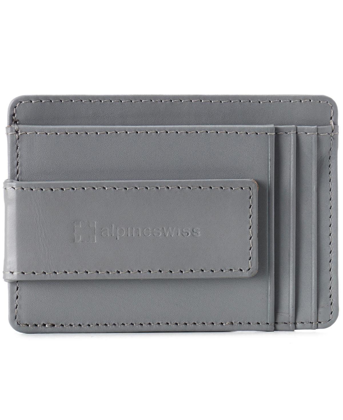 Alpine Swiss Mens Rfid Minimalist Money Clip Front Pocket Wallet Slim Id Holder - Olive Product Image