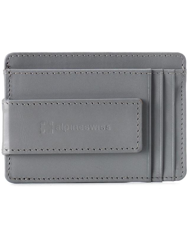 Alpine Swiss Mens Rfid Minimalist Money Clip Front Pocket Wallet Slim Id Holder - Olive Product Image