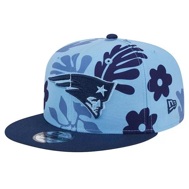 Mens New Era Blue New England Patriots Leafy 9FIFTY Snapback Hat Product Image