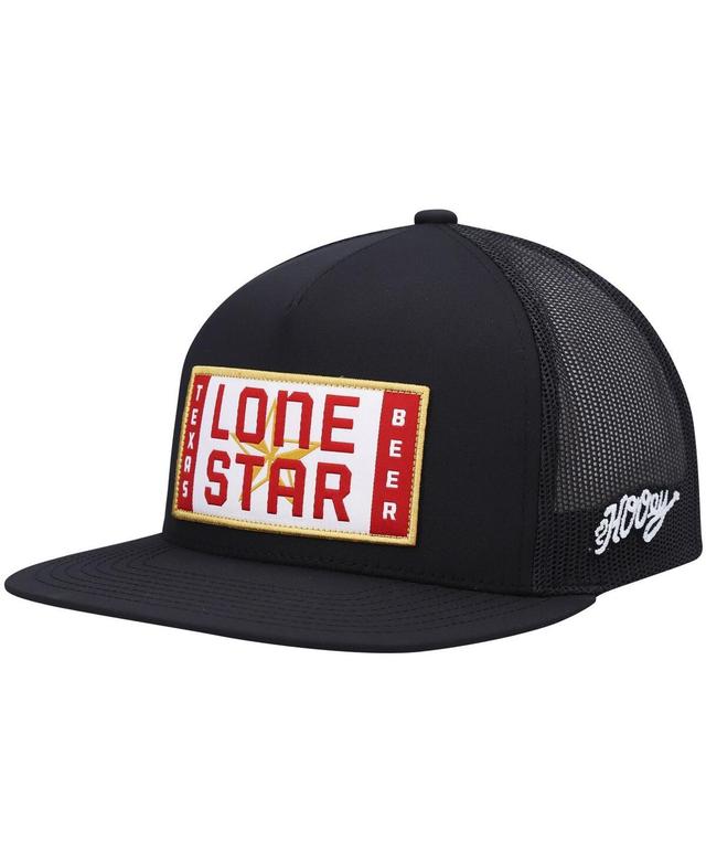 Mens Hooey Black Lone Star Logo Trucker Snapback Hat Product Image