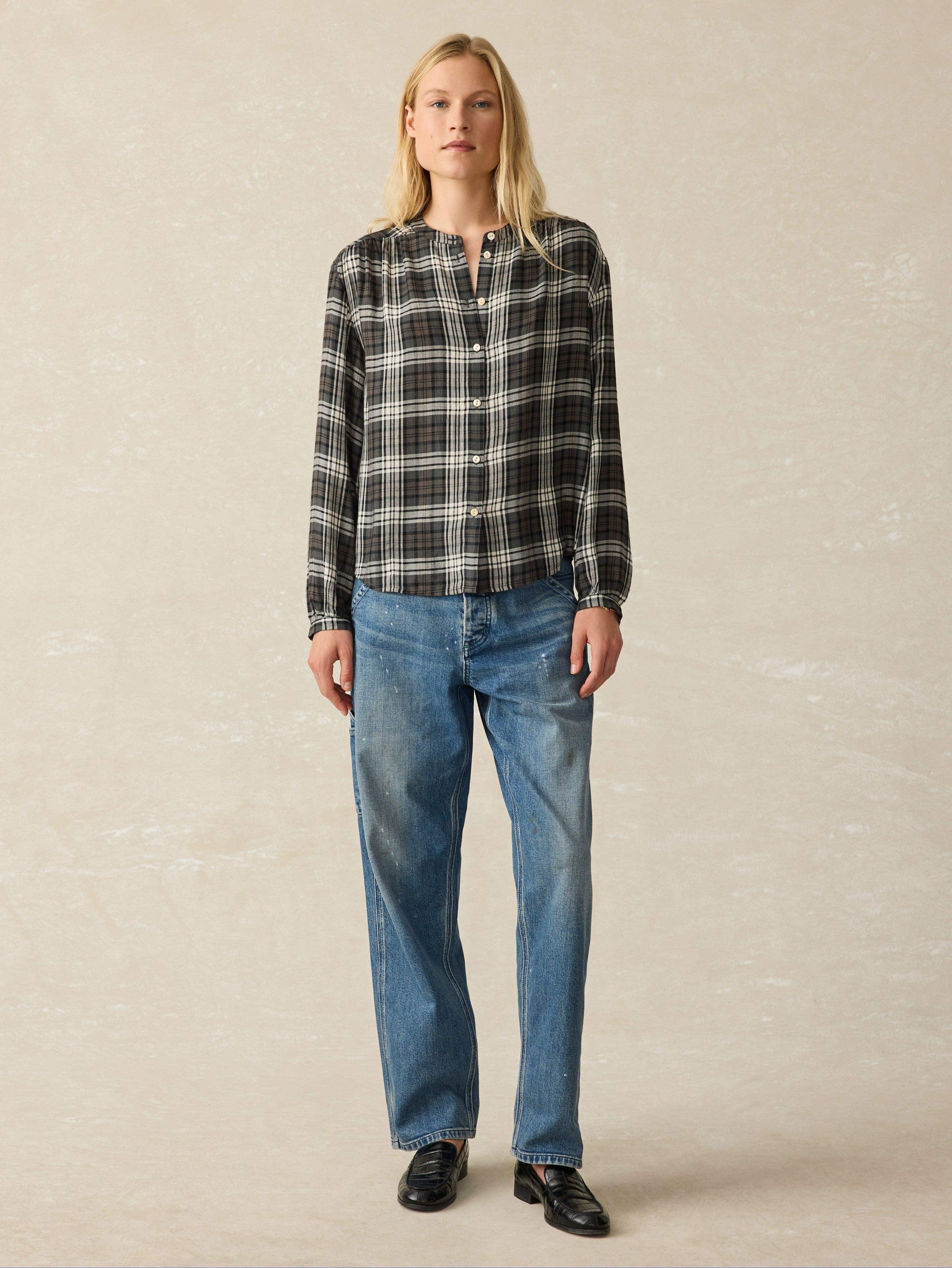 Drift Blouse - Timberwood Plaid Female Product Image