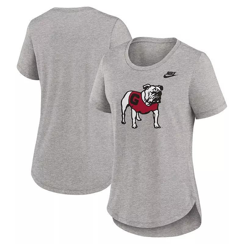 Womens Nike Heather Gray Georgia Bulldogs Legacy Tri-Blend T-Shirt Product Image