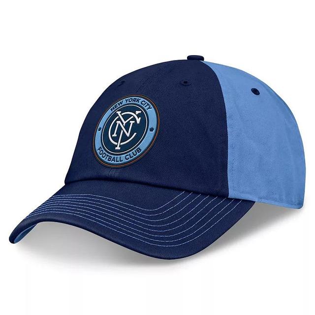 Mens Fanatics /Sky Blue New York City FC Iconic Blocked Fundamental Adjustable Hat Product Image