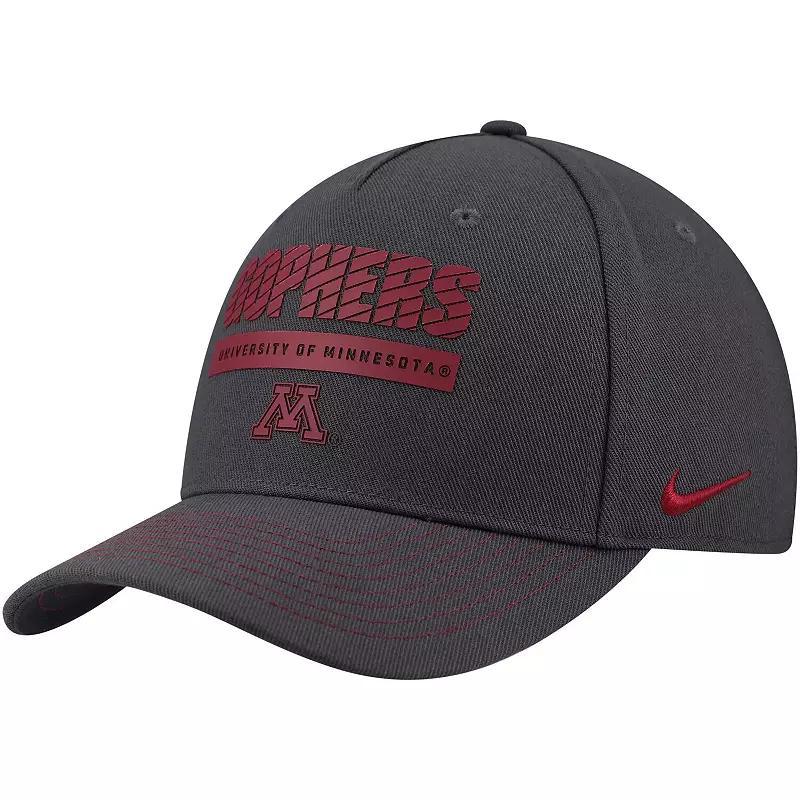 Mens Nike Charcoal Minnesota Golden Gophers 2024 Sideline Rise Performance Adjustable Hat Product Image