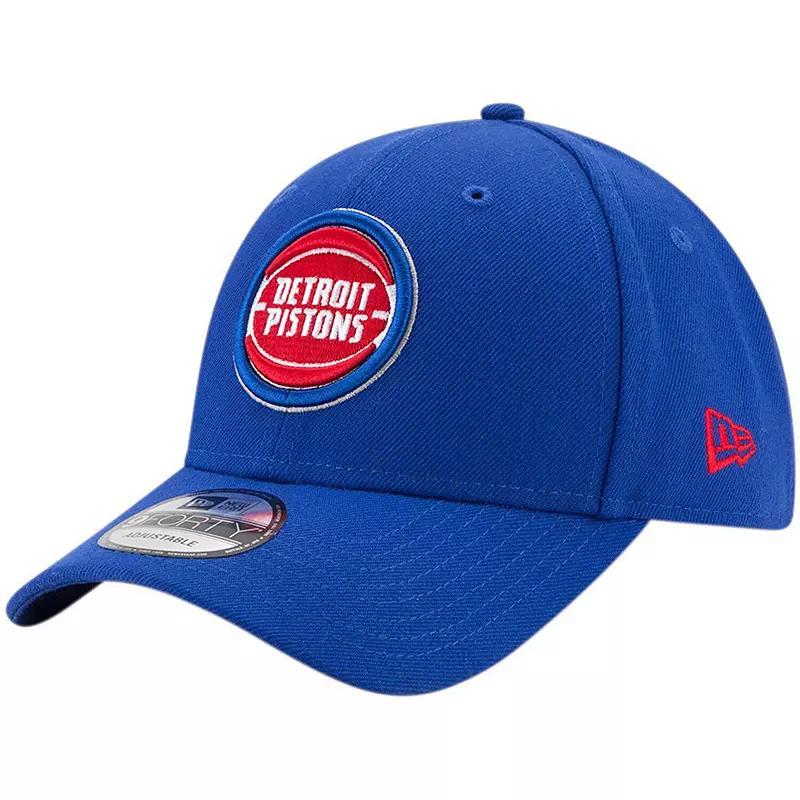 Mens New Era Blue Detroit Pistons Official The League 9FORTY Adjustable Hat Product Image