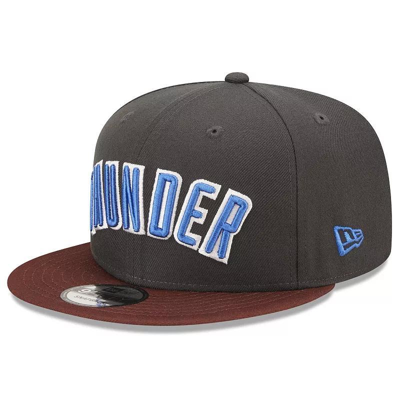 Mens New Era Oklahoma City Thunder 2022/23 City Edition Official 9FIFTY Snapback Adjustable Hat, Blue Product Image