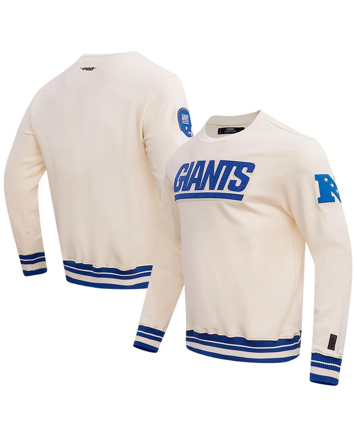 Mens Pro Standard Cream New York Giants Retro Classics Fleece Pullover Sweatshirt Product Image