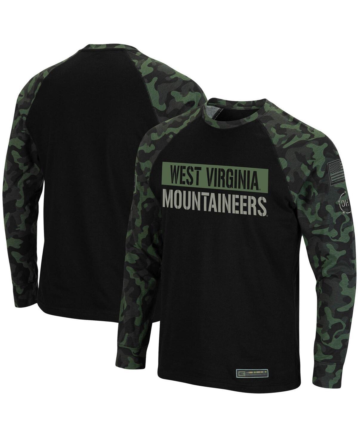 Mens Colosseum Black Iowa State Cyclones OHT Military Appreciation Raglan Camo Long Sleeve T-Shirt Product Image