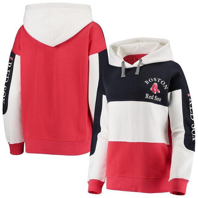 Womens Soft as a Grape /Red Boston Red Sox Rugby Pullover Hoodie Blue Product Image