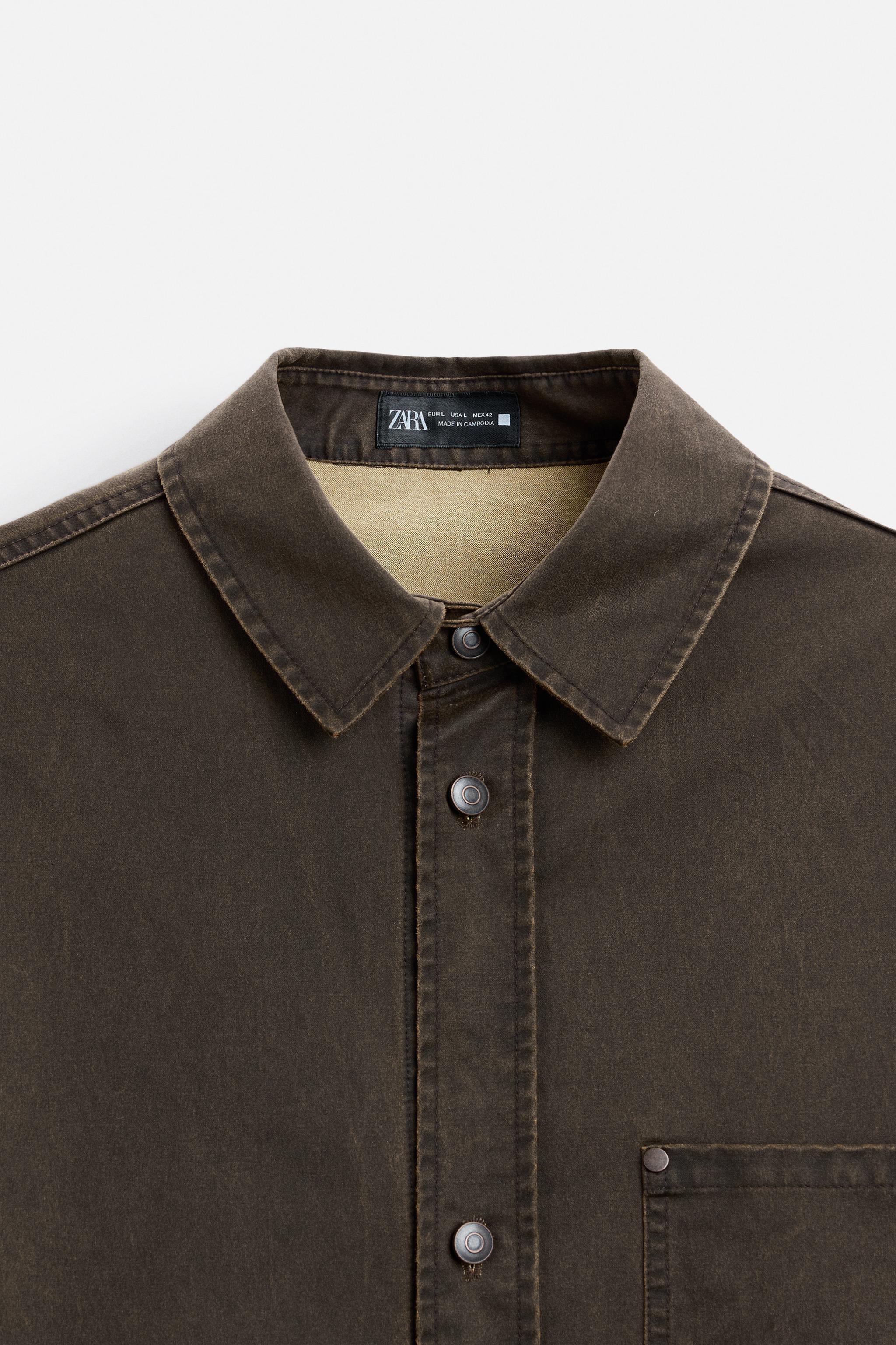 WAXED EFFECT OVERSHIRT Product Image