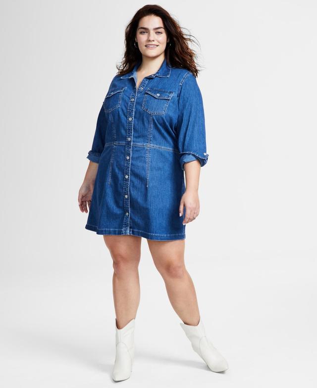 Levis Plus Size Ellie Button-Down Denim Dress Product Image