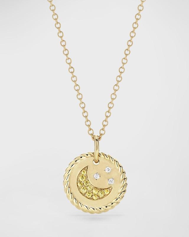 Womens Cable Collectibles Moon And Stars 18K Gold & Diamond Necklace Product Image