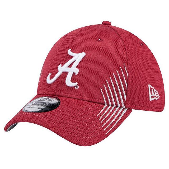 Mens New Era Crimson Alabama Crimson Tide Active Slash Sides 39THIRTY Flex Hat Product Image