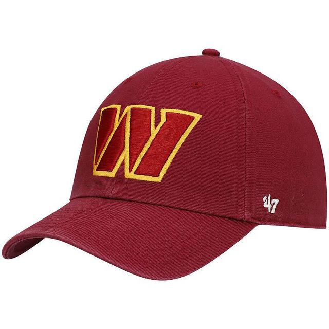 Mens 47 Burgundy Washington Commanders Clean Up Adjustable Hat Product Image