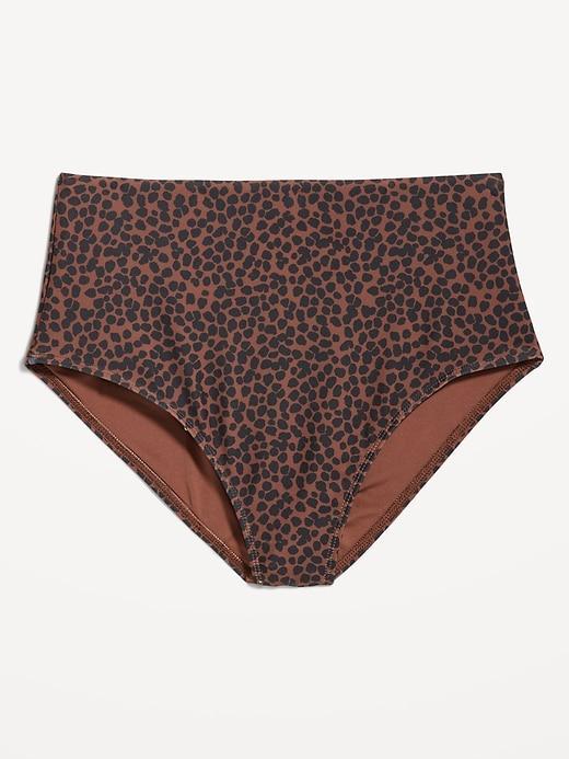 High-Waisted French-Cut Bikini Swim Bottoms Product Image