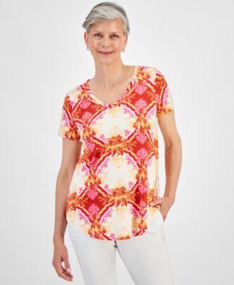 Petite Lace Lush Scoop-Neck Top, Created for Macy's Product Image