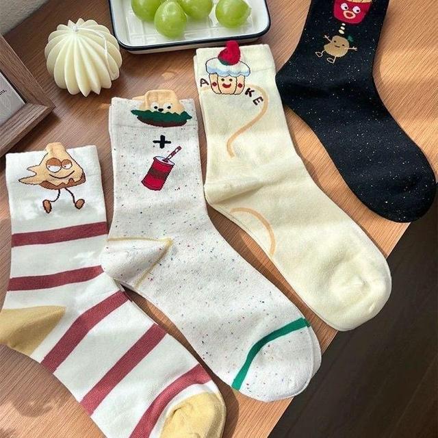 Food Print Crew Socks Set Product Image