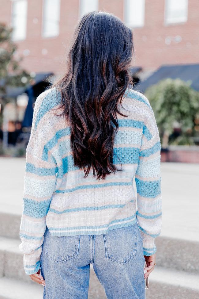 Nobody Like You Blue Multi Striped Cardigan FINAL SALE Product Image