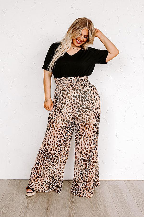 Boat Weekend High Waist Pants in Leopard Print Curves product image