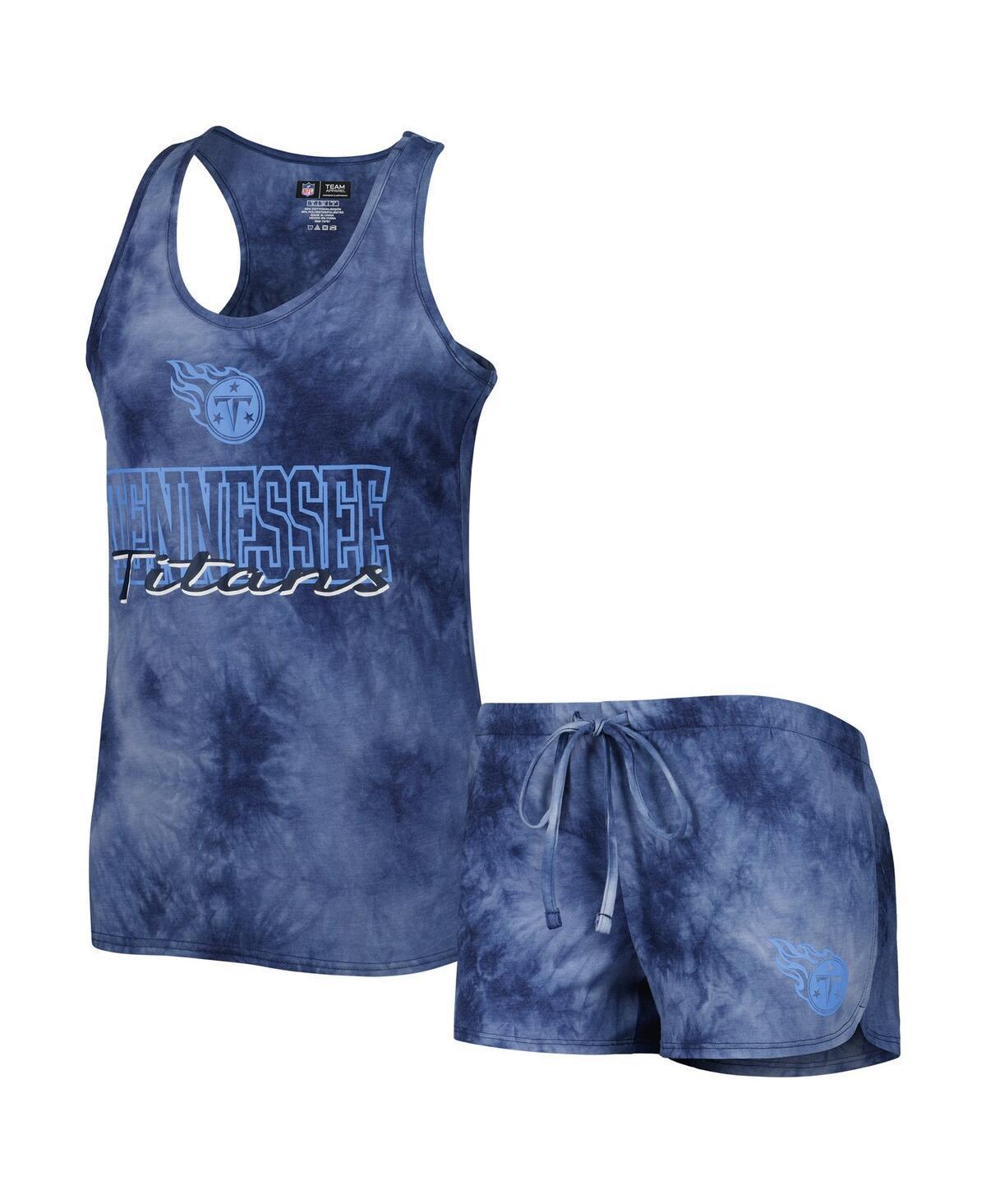 Women's Concepts Sport Navy Tennessee Titans Billboard Scoop Neck Racerback Tank and Shorts Sleep Set Product Image