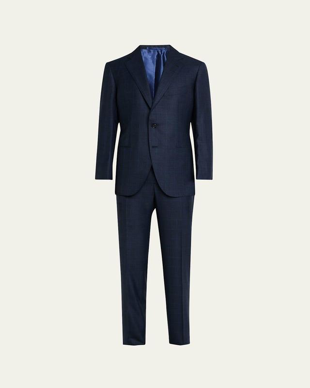 Mens Wool Plaid Suit Product Image