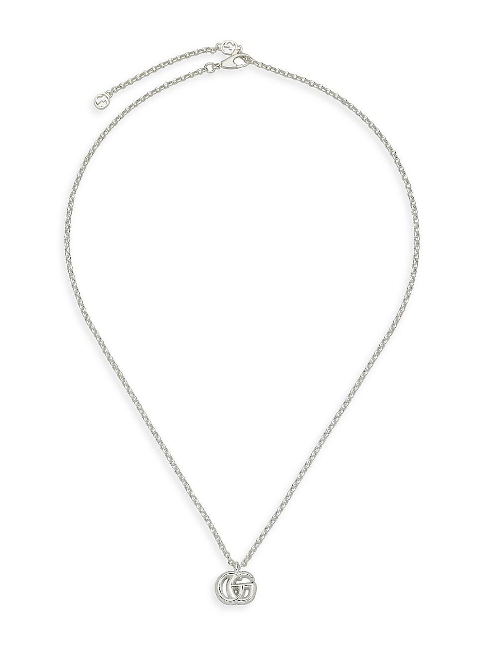 Womens GG Marmont Sterling Silver Pendant Necklace Product Image