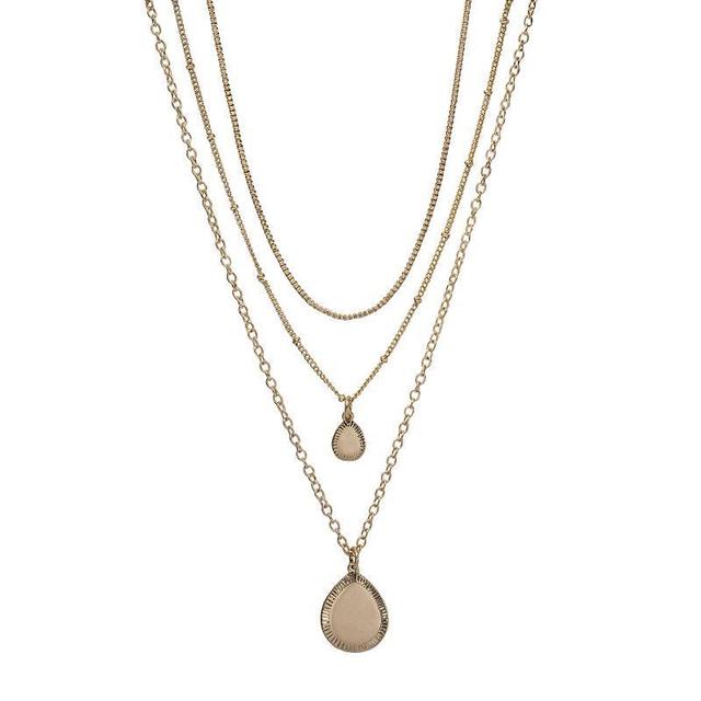 Sonoma Goods For Life Multi Layer Necklace, Womens, Gold Tone Product Image