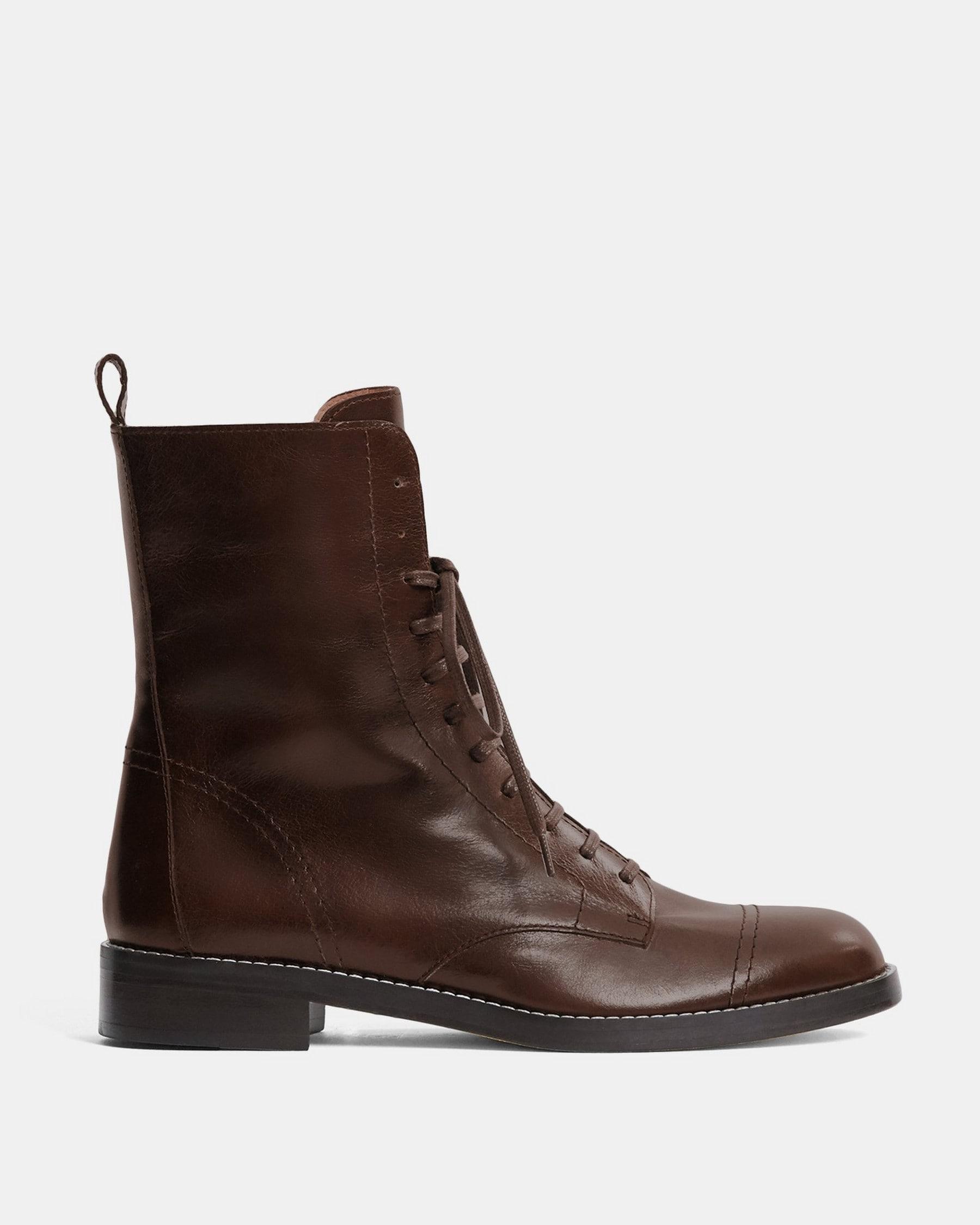 Laced Boot in Satin Leather product image