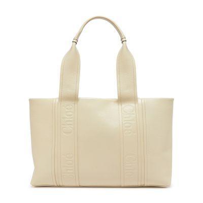 Woody Tote Bag In Beige Product Image