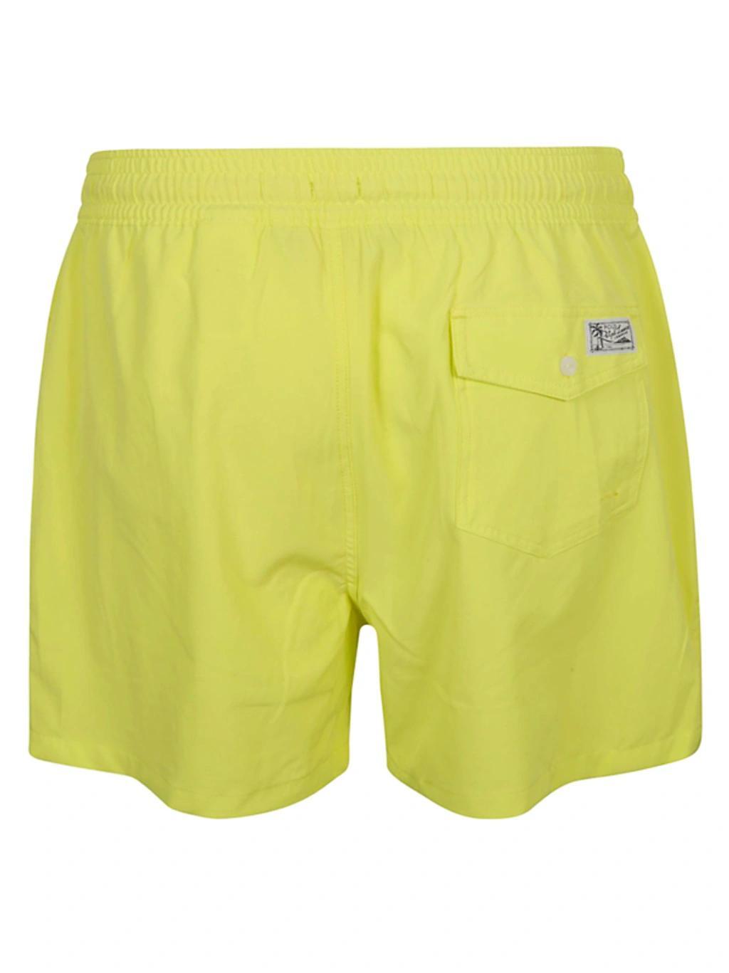 POLO RALPH LAUREN 5.75-inch Traveler Classic Swim Trunks In Neon Yellow Product Image