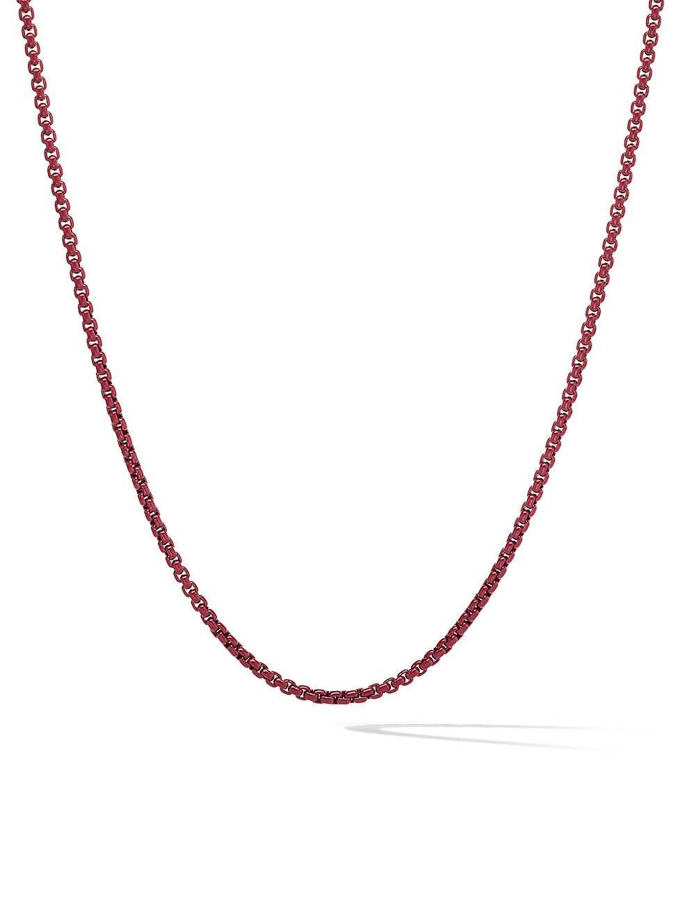 Mens Box Chain Necklace in Stainless Steel Product Image