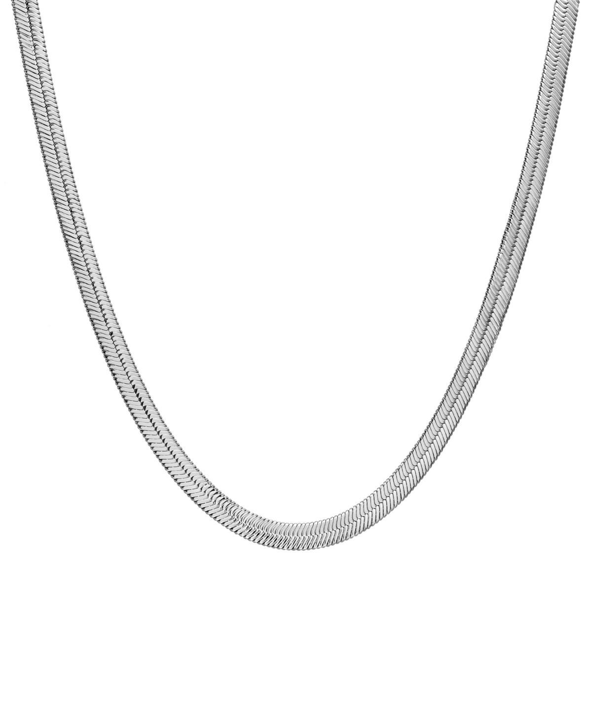 Blackjack Mens Wide Herringbone 20 Chain Necklace in Stainless Steel Product Image