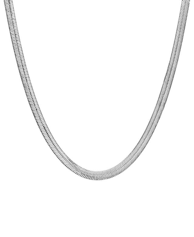 Blackjack Mens Wide Herringbone 20 Chain Necklace in Stainless Steel Product Image